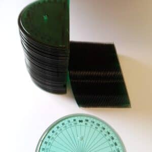 Transportador 180º sin calado x 100 unid.