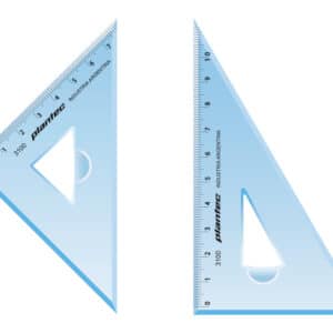 Set de escuadras 12cm 45º y 60º con mm