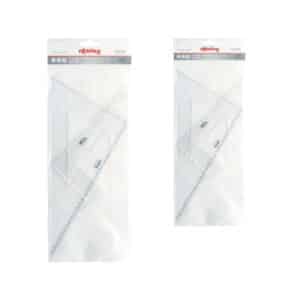 Juego escuadras 45º y 60º de 35 cm