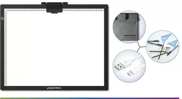 Tableta Led A3 c/morral + 5 útiles + 5 de regalo