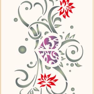 Stencil mural 300x555mm