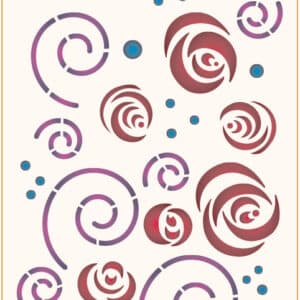 Stencil mural 300x555mm