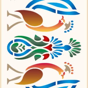 Stencil mural 300x555mm