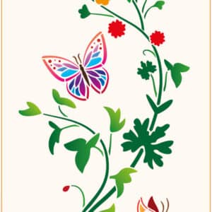 Stencil mural 300x555mm