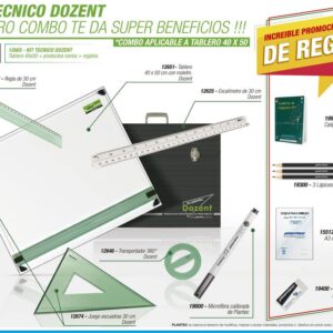 Set técn. 40 x 50 (cod.12655)+6 útiles+6 de reg.