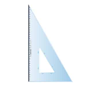 Escuadra 20 cm. 60º con mm