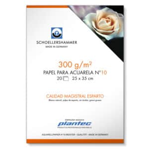 Papel acuarela "Esparto" 300 gr en block encolado de 17 x 25 cm x 20 h