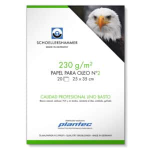 Papel para óleo textura canvas 230 gr en block encolado de 17 x 25 cm x 20 h