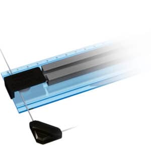 Largo 50 cm con lomo, poleas c/milim.