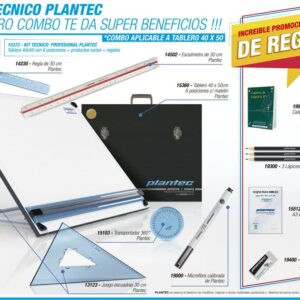 Set prof. 40 x 50 (cod.15360)+6 útiles+6 de reg.