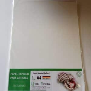 Papel texturado 210 gr A4 (210 x 297) x 10 hojas