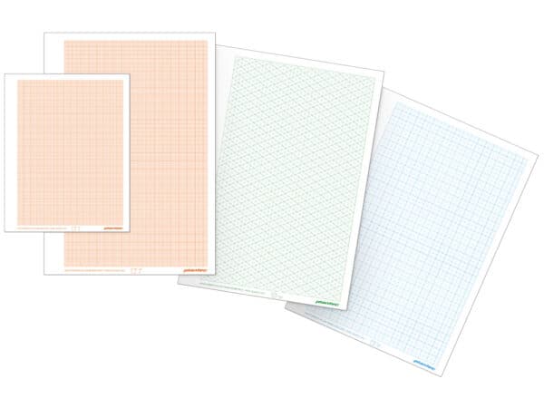 Papel impreso Plantec calco trama isométrica A4 x 10 h