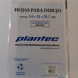 Papel impreso Plantec blanco trama caballera A4 x 10 hojas