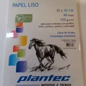 Block papel blanco liso de 150 gr anillado superior 35 x 50 x 40 hojas