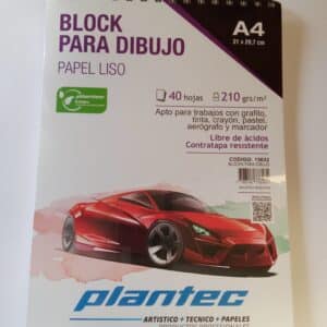 Block papel blanco liso de 210 gr anillado superior A4 x 40 hojas