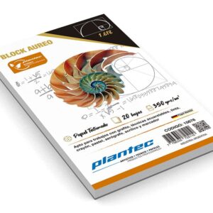 Block Aureo con papel blanco texturado 350 gr encolado 10x16cm x 40 hojas