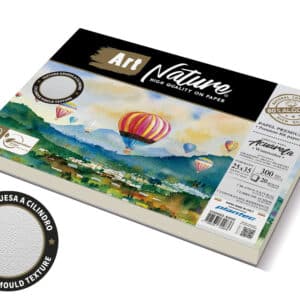 Block Art Nature 60% algodón 300 gr texturado grueso encolado de 17 x 25 cm x 20 hojas