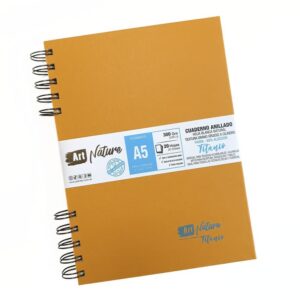 Cuaderno tapa dura anillado Titanio A5 x 20 hojas