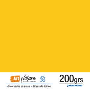 Cartulina coloreada en masa 200 gr color amarillo de 35 x 50 cm x 10 hojas