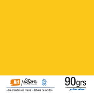 Cartulina coloreada en masa 90 gr color amarilla en formato A3 x 10 hojas