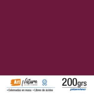 Cartulina coloreada en masa 200 gr color bordo de 35 x 50 cm x 10 hojas