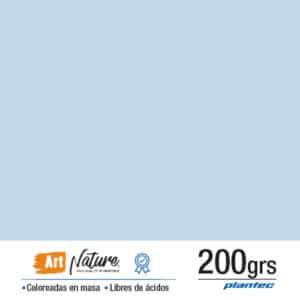 Cartulina coloreada en masa 200 gr color celeste de 35 x 50 cm x 10 hojas