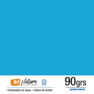 Cartulina coloreada en masa 90 gr color cian en formato A4 x 10 hojas