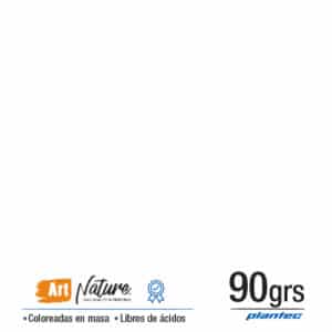 Cartulina coloreada en masa 90 gr color blanca en formato A3 x 10 hojas