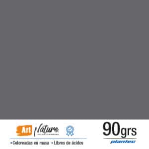 Cartulina coloreada en masa 90 gr color grafito en formato A4 x 10 hojas
