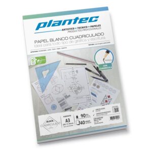 Block cuadriculado de 90 gr encolado A5 x 40 hojas