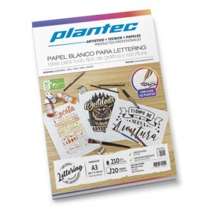 Block lettering de 210 gr encolado A5 x 20 hojas