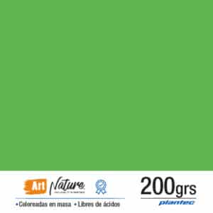 Cartulina coloreada en masa 200 gr color manzana de 35 x 50 cm x 10 hojas