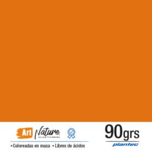 Cartulina coloreada en masa 90 gr color naranja en formato A4 x 10 hojas