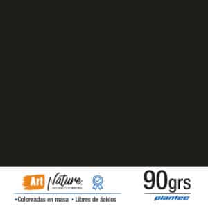 Cartulina coloreada en masa 90 gr color negro en formato A4 x 10 hojas