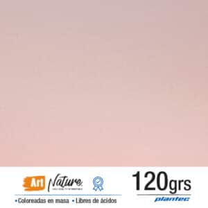 Cartulina coloreada en masa metalizada 120 gr color pétalo rosa en formato 35 x 50 cm x 10 hojas