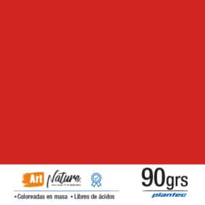 Cartulina coloreada en masa 90 gr color roja en formato A3 x 10 hojas