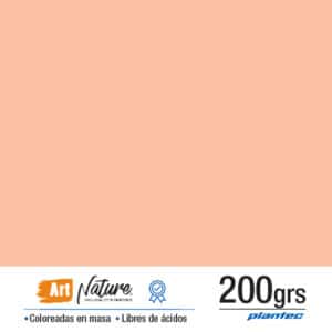 Cartulina coloreada en masa 200 gr color salmon de 35 x 50 cm x 10 hojas