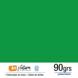 Cartulina coloreada en masa 90 gr color verde en formato A4 x 10 hojas
