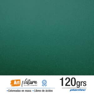 Cartulina coloreada en masa metalizada 120 gr color verde jardín en formato A3 x 10 hojas